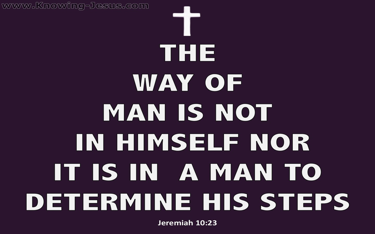 Jeremiah 10:23 The Way Of A Man (purple)